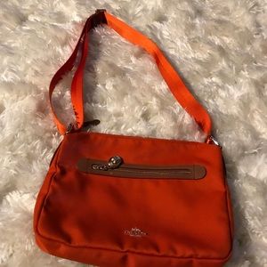 Authentic -Orange like new coach bag